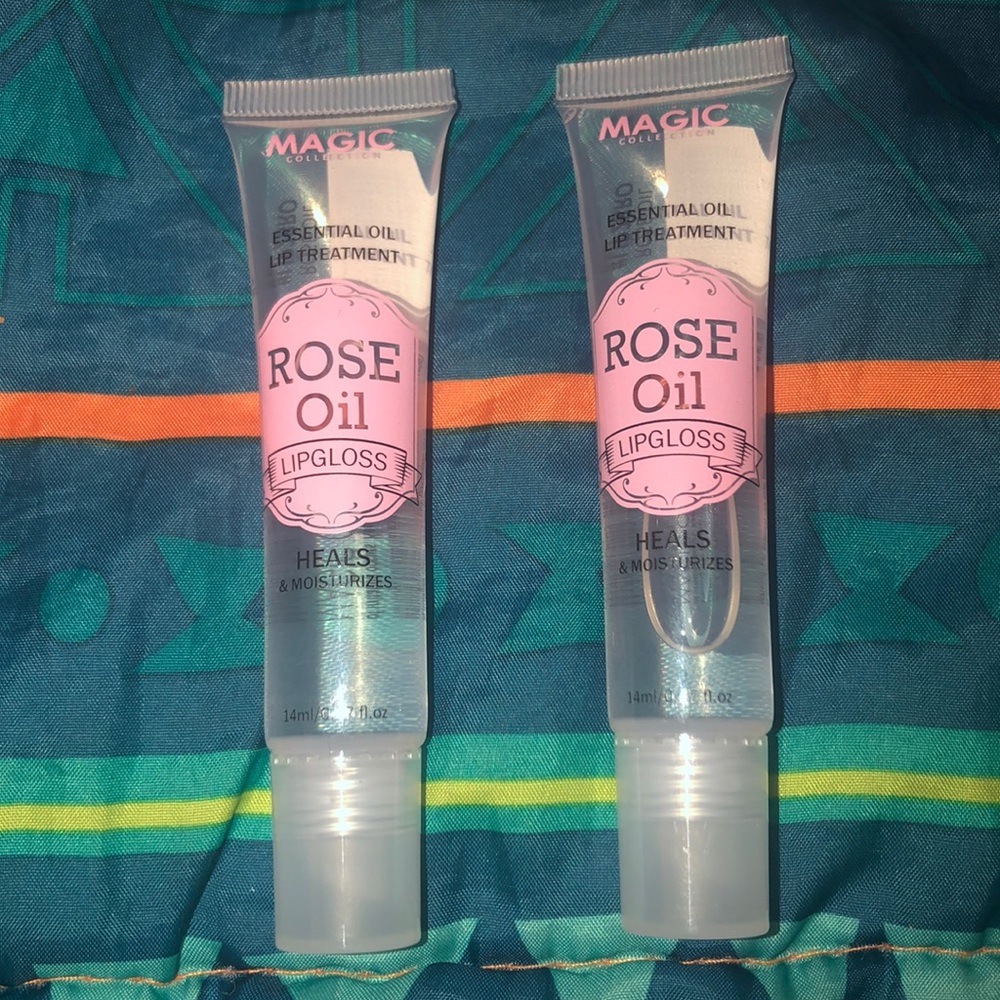 Rose oil lip gloss